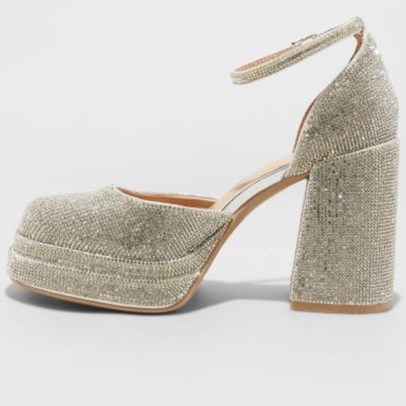 Wild Fable Bianca Rhinestone Platform Pumps - Silver - Picture 6 of 12